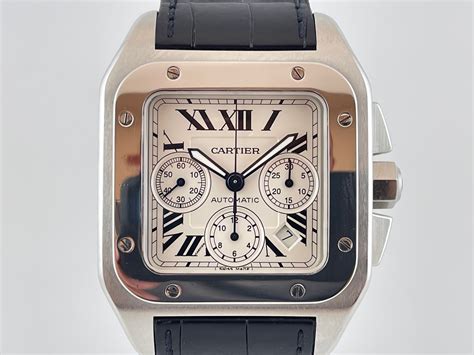 cartier santos 100 xl chrono replica|cartier santos 100 xl price.